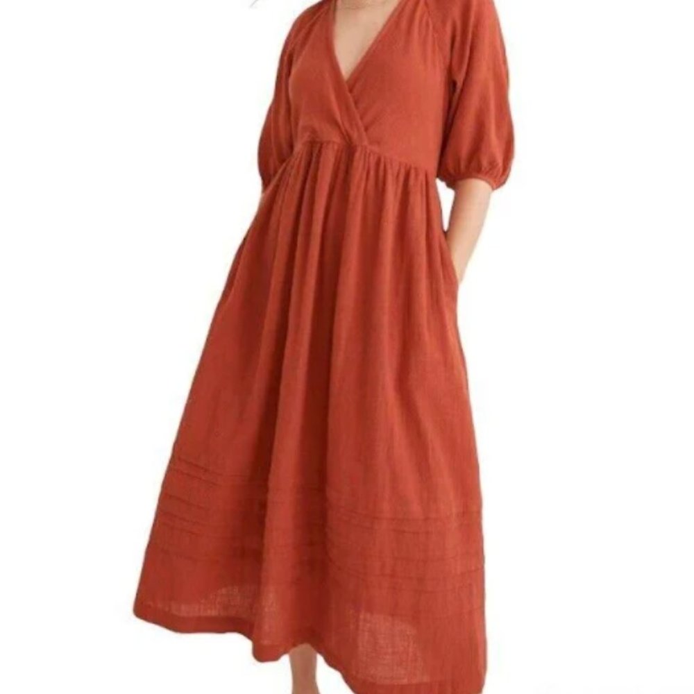 Madewell MARIANNA Puff-sleeve midi dress